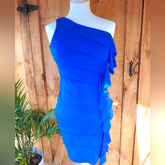 Studio Y Royal Blue Wiggle Dress - Picture 1 of 5